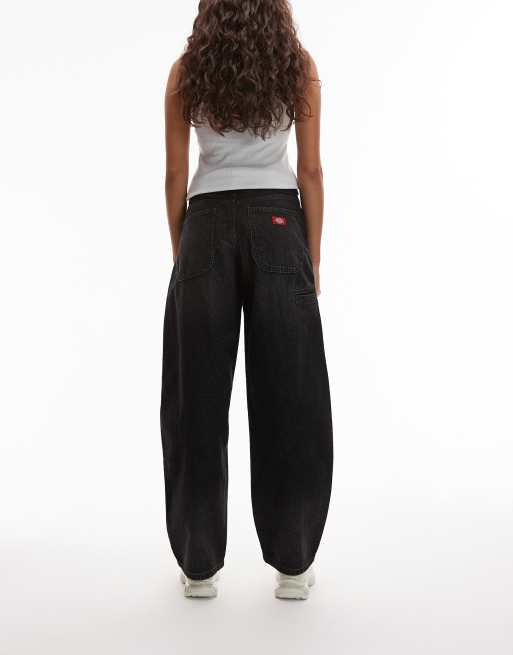 Dickies - Losse toelopende werkjeans in zwart met wassing, 3 van 5