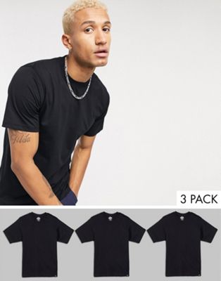 T-shirts unis Dickies - Lot de 3 T-shirts - Noir