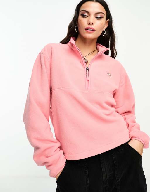 Dickies Louisburg 1/4 zip fleece sweatshirt in purple