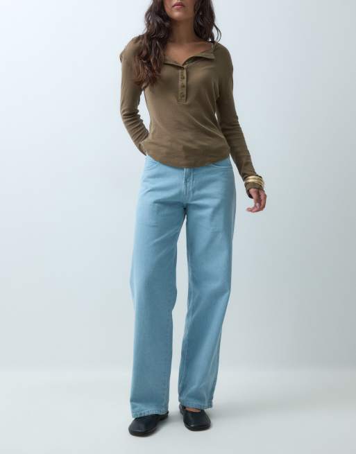 Dickies løse jeans med lige ben i vintageblå, 1 af 5