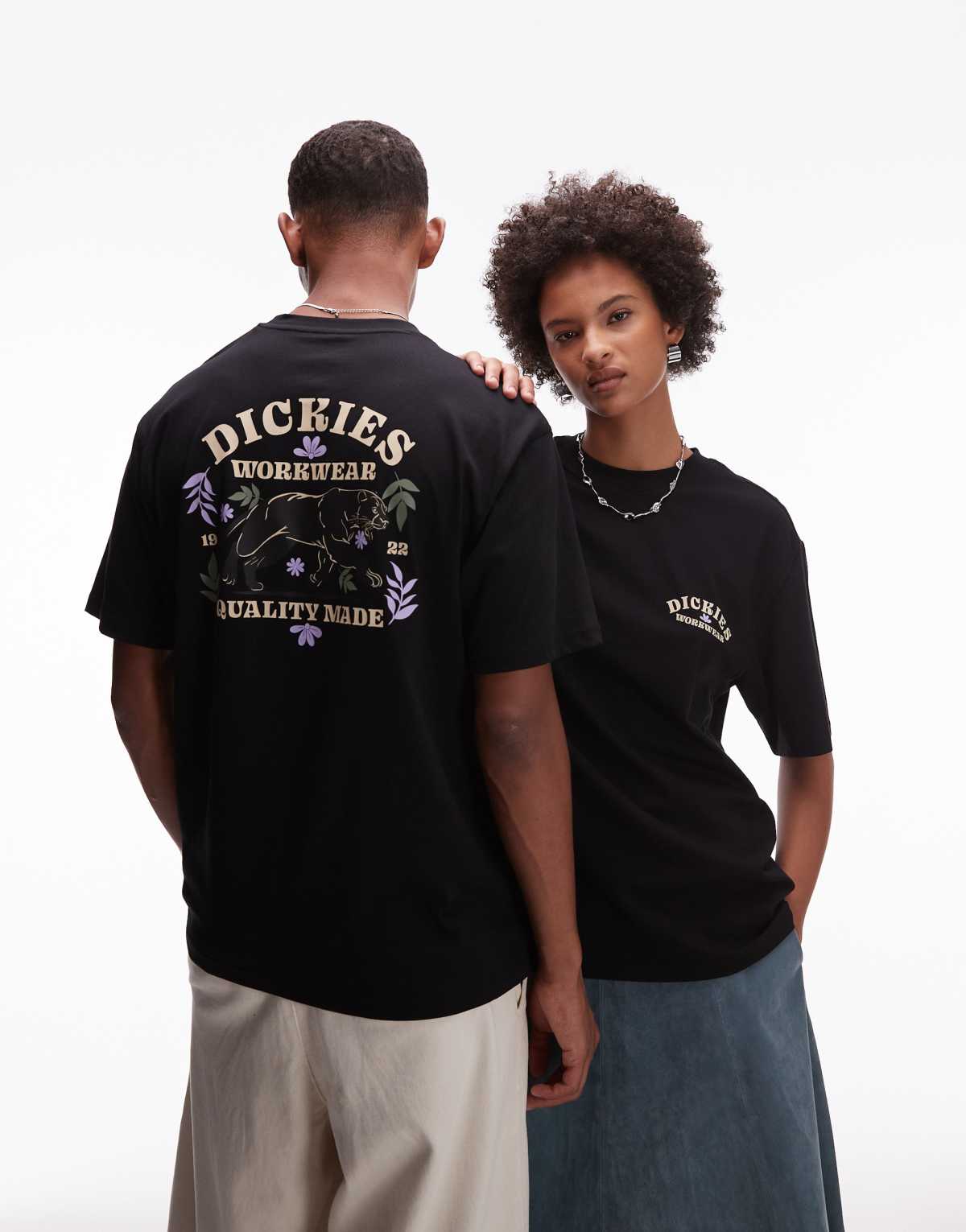 Dickies lucasville graphic animal backprint t-shirt in black- exclusive to asos