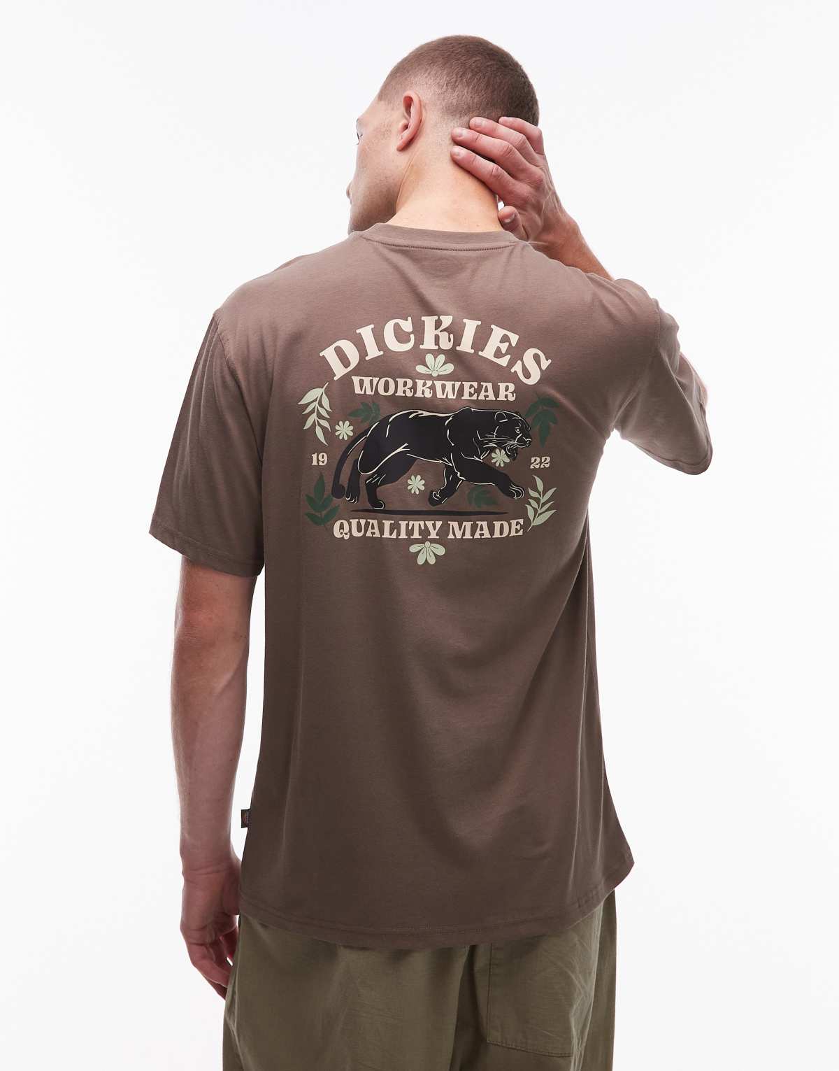 Dickies lucasville graphic animal backprint t-shirt in brown- exclusive to asos