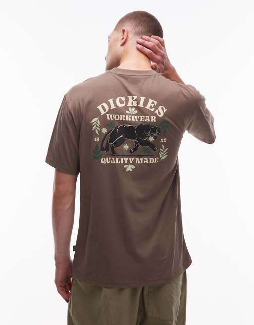 Dickies - Lucasville - T-shirt met grafische dierenprint op de rug in bruin - exclusief bij ASOS