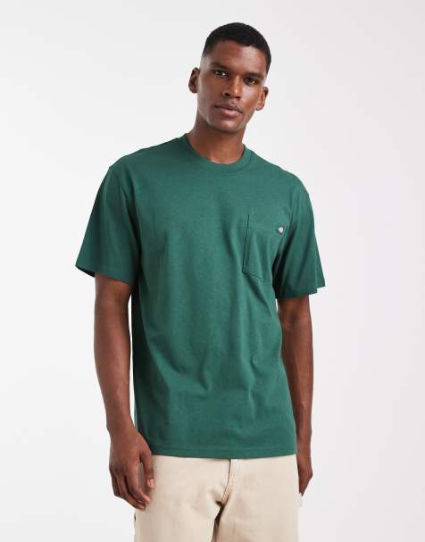 Dickies – Luray – Kurzärmliges T-Shirt in Dunkelgrün mit Tasche - view 1