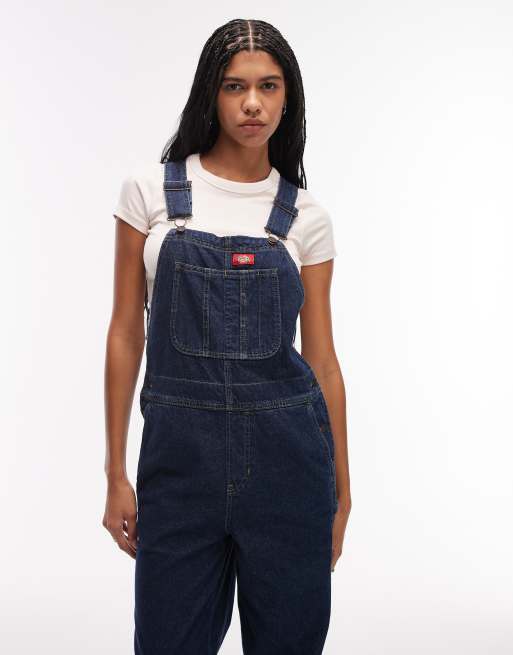 Dickies – Luźne jeansowe ogrodniczki w kolorze ciemnego indygo, 2 z 4