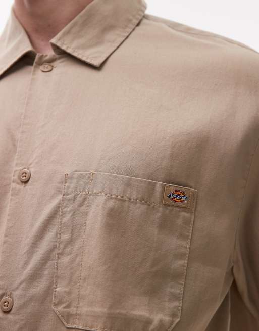 Dickies lynville boxy short sleeve shirt in light tan, 5 of 5