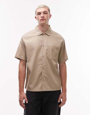 Dickies - Lynville - Camicia a maniche corte squadrata color cuoio