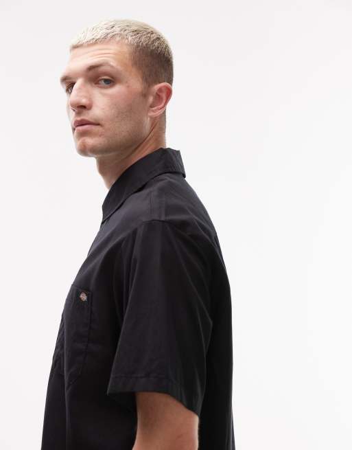 Dickies – Lynville – Kastiges, kurzärmliges Hemd in Schwarz, 4 von 5