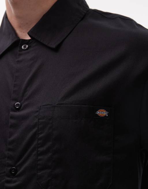 Dickies – Lynville – Kastiges, kurzärmliges Hemd in Schwarz, 5 von 5