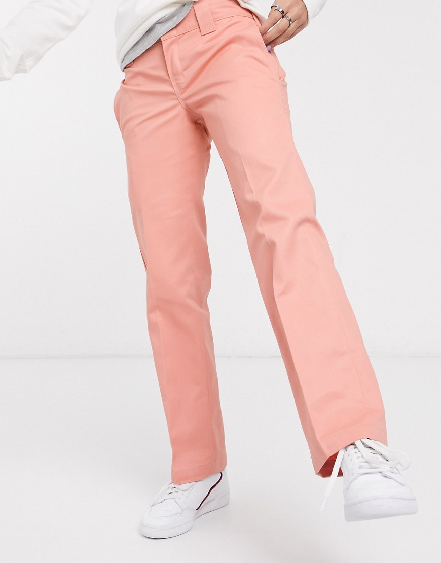 Dickies - Lyserøde smalle bukser med lige ben-Pink