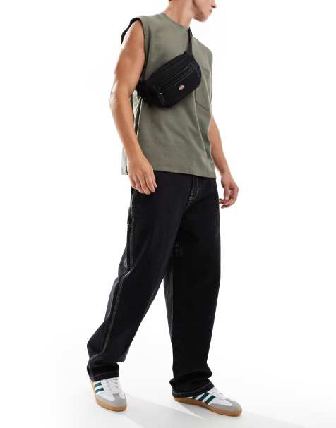 Dickies - Madison - Baggy denim jeans in zwart met wassing - view 1