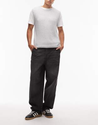 Dickies Dickies madison baggy fit denim jeans in faded washed black