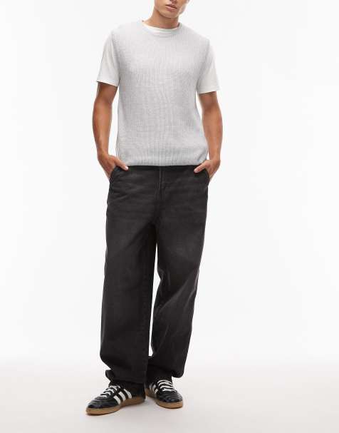 Dickies madison baggy fit denim jeans in faded washed black - view 1