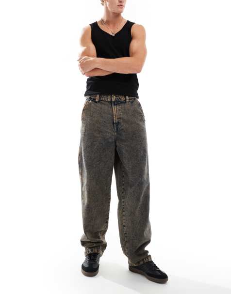 Dickies Madison baggy fit denim jeans in overdye washed brown - view 1