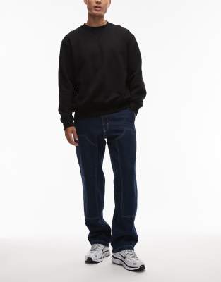 Dickies Dickies madison baggy fit double knee denim jeans in indigo-Blue