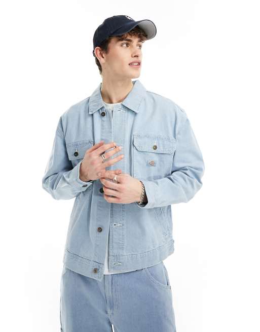 Dickies Madison denim jacket in vintage light blue