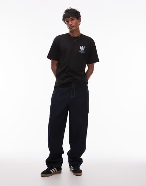 Dickies – Madison – Denim-Jeans in lockerer Passform in Rinsed Indigoblau - view 1