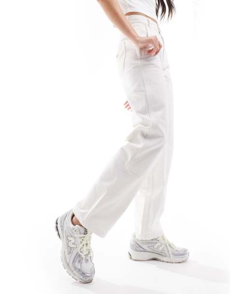 Dickies madison double knee jeans in white - view 1