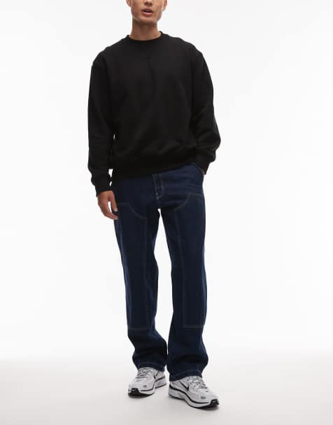 Dickies - Madison - Indigoblå denimjeans med baggy fit og dobbelt knæ - view 1