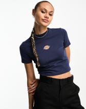 Dickies maple valley central logo baby t-shirt in dark brown | ASOS