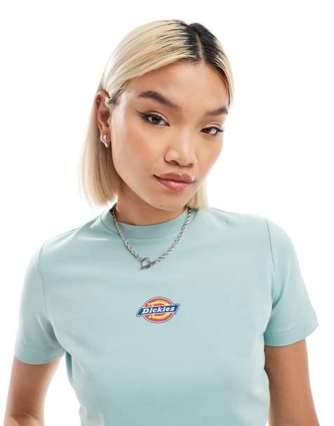 Dickies Maple Valley cropped t-shirt in blue - view 1