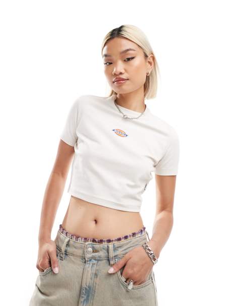Dickies maple valley cropped t-shirt in off white - view 1