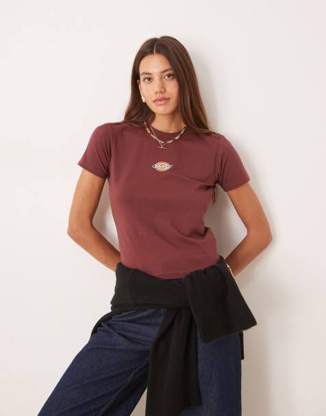 Dickies – Maple Valley – Regular Fit T-Shirt in Mittelbraun - view 1