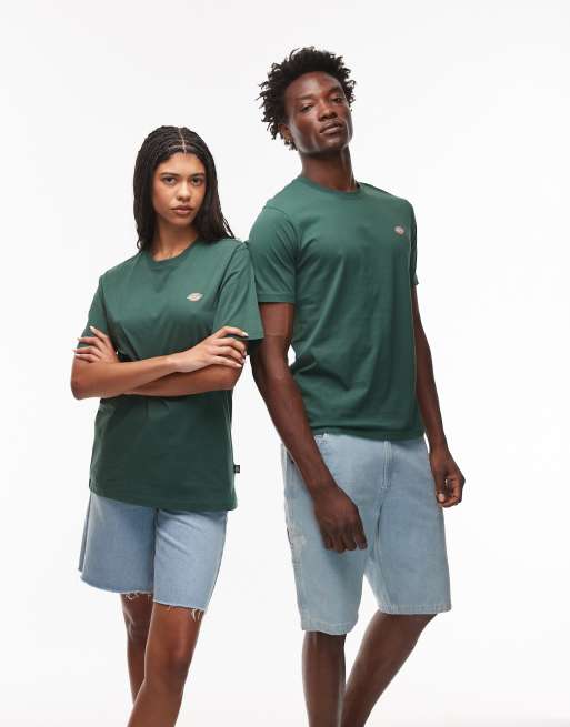 Dickies – Mapleton – Ciemnozielony T-shirt z małym logo na lewej piersi, 3 z 4
