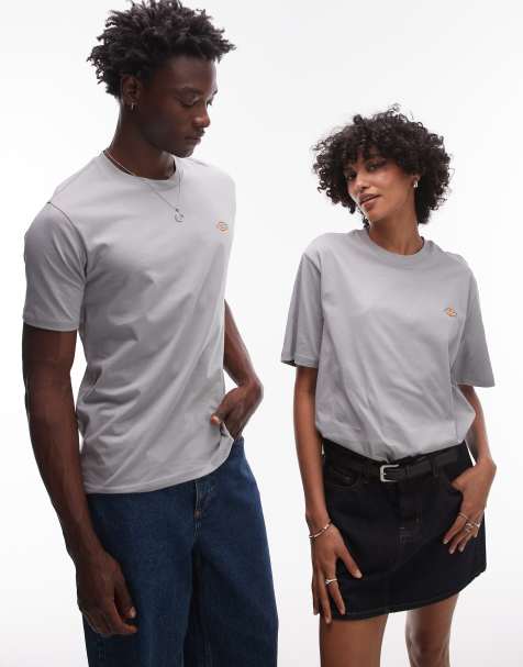 Dickies – Mapleton – Ljusgrå t-shirt med tvättad finish - view 1