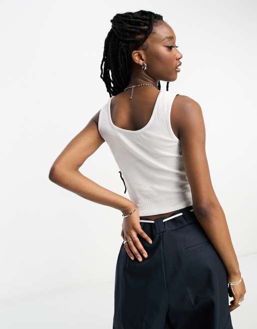 Dickies Mapleton singlet in white, 2 of 4