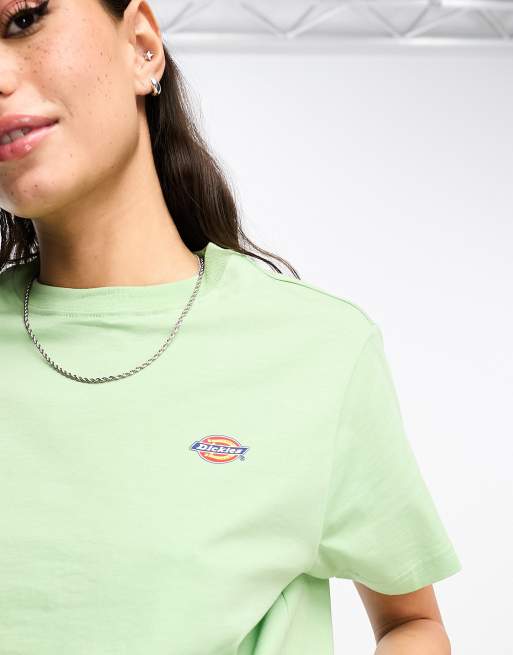 Dickies mapleton small left chest logo t-shirt in quiet green | ASOS