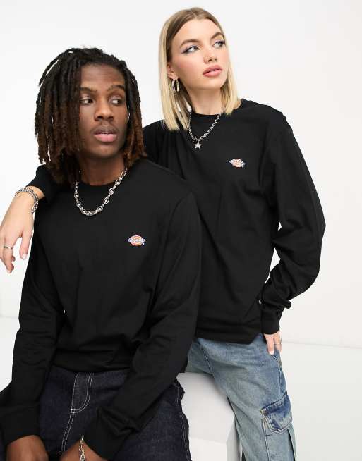 Dickies mapleton small logo long sleeve t-shirt in black