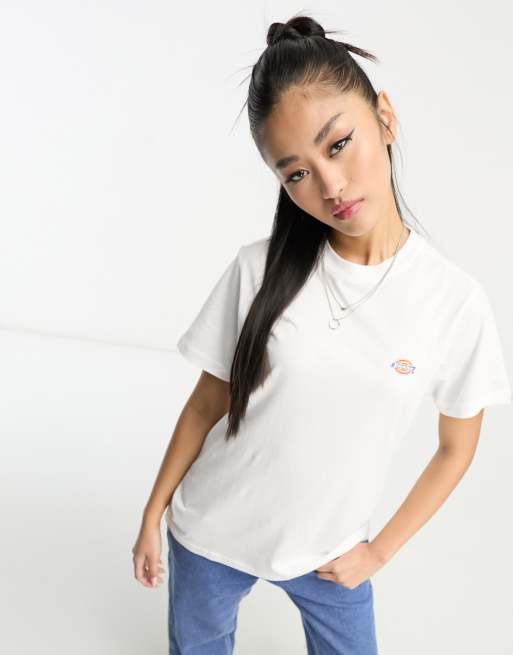 Dickies mapleton small logo t-shirt in white | ASOS