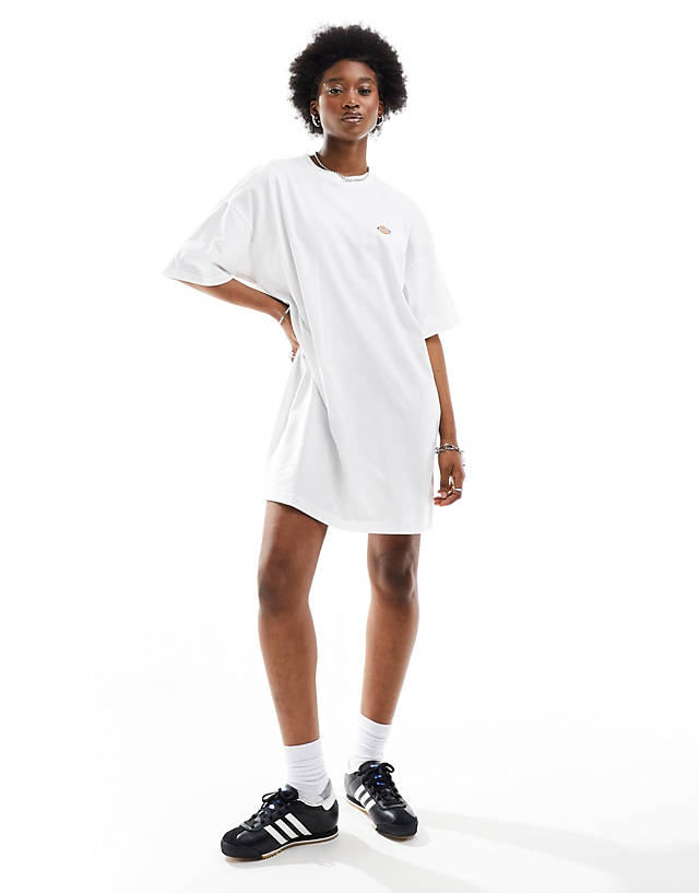 Dickies - mapleton t-shirt dress in white
