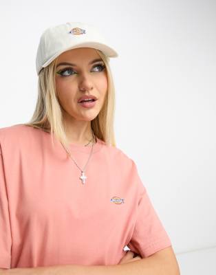 Mapleton - T-shirt rosa con logo piccolo - Dickies T-shirt donna  - immagine1