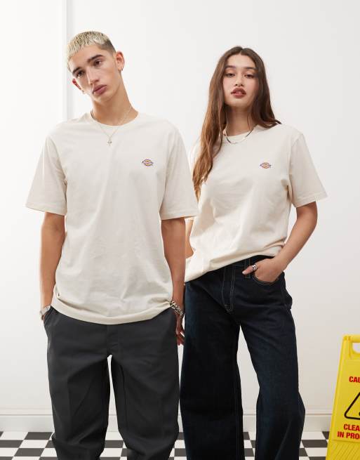 Dickies mapleton t-shirt with small left chest logo in stone | ASOS