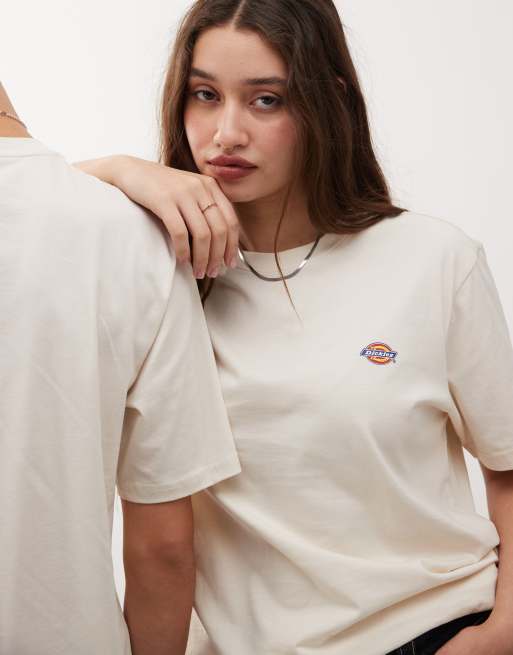 Dickies mapleton t-shirt with small left chest logo in stone | ASOS