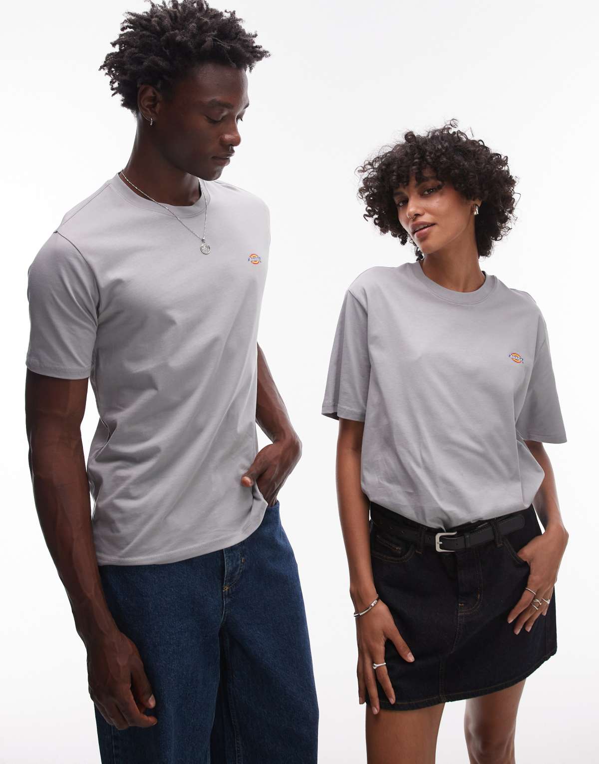 Dickies mapleton washed t-shirt in light grey