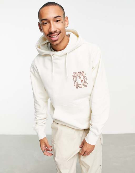 Dickies Banded Bottom White Crop Hoodie