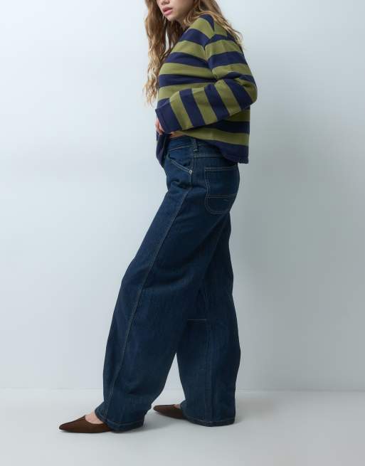 Dickies Maricopa low waist barrel jeans in rinsed blue, 2 of 5