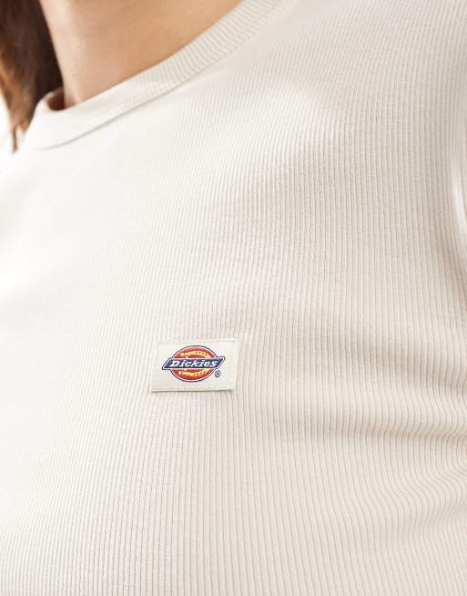 Dickies – Marysville – Szarobeżowy prążkowany T-shirt, 2 z 4