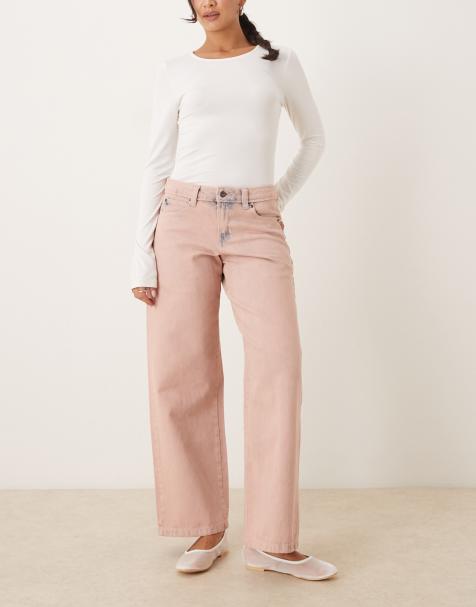 Dickies - Mechanic - Denim jeans met wijde pasvorm in lichtroze met wassing - view 1