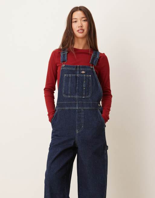 Dickies – Mechanic – Mörkt indigoblå hängselbyxor med vida ben, 2 av 4