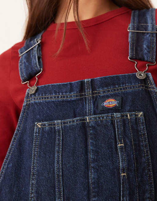 Dickies - Mechanic - Mørke indigoblå overalls med brede ben i denim, 4 af 4