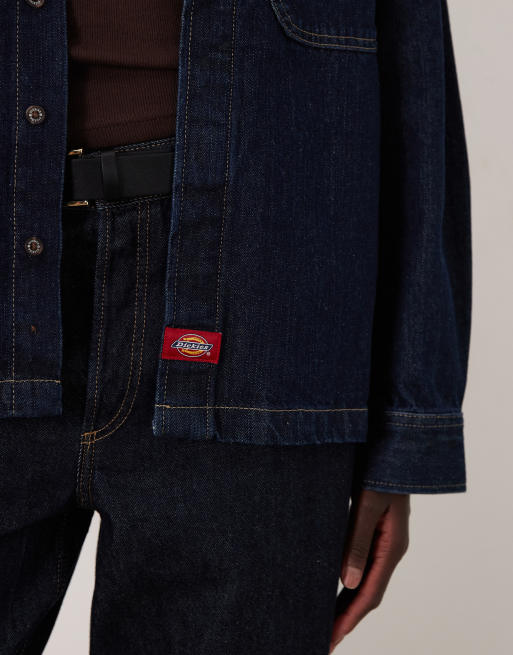 Dickies Mechanic oversized denim shirt in rinsed blue, 4 of 4