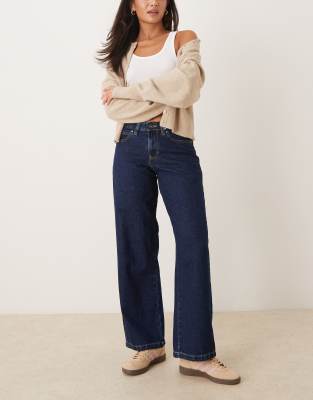 Dickies Dickies mechanic wide fit denim jeans in dark indigo-Blue