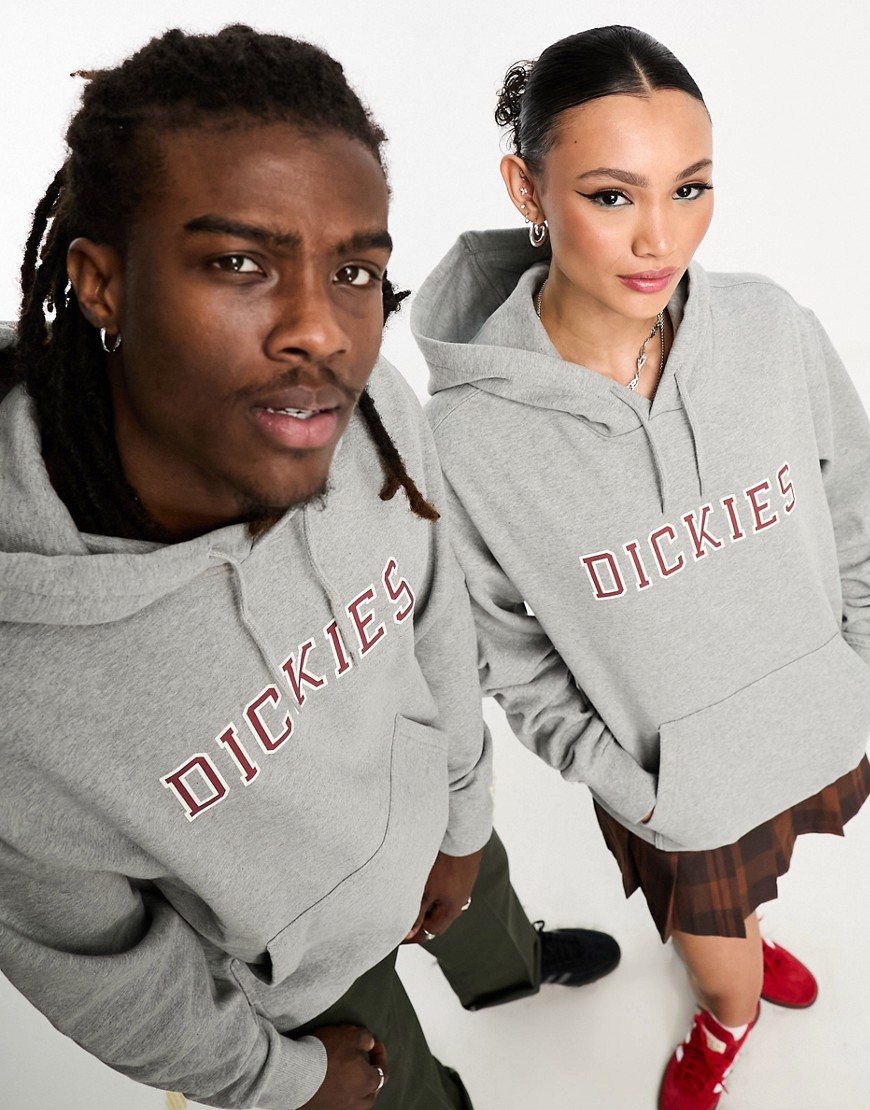 Dickies melvern hoodie in grey with embroidered logo