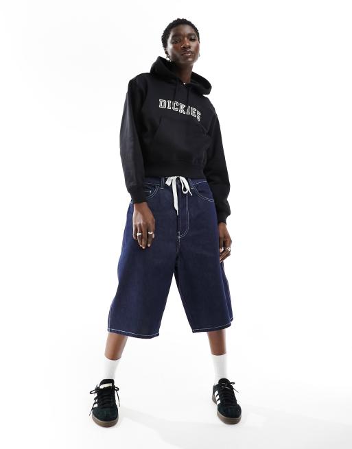 Dickies – Melvern – Kapuzenpullover in Schwarz mit mittigem Logo