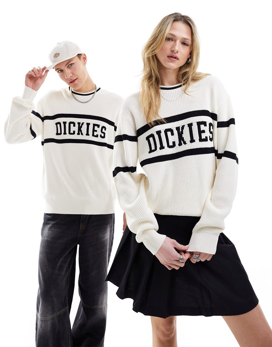 Dickies melvern knitted jumper in off white