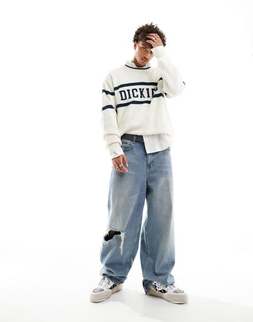 Dickies - Melvern - Maglione écru e verde - In esclusiva per ASOS, 3 di 4